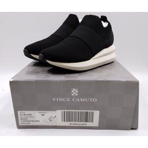 Vince Camuto Womens Ladies Black Mesh Slip On Sneakers Casual Shoes Sz 5M